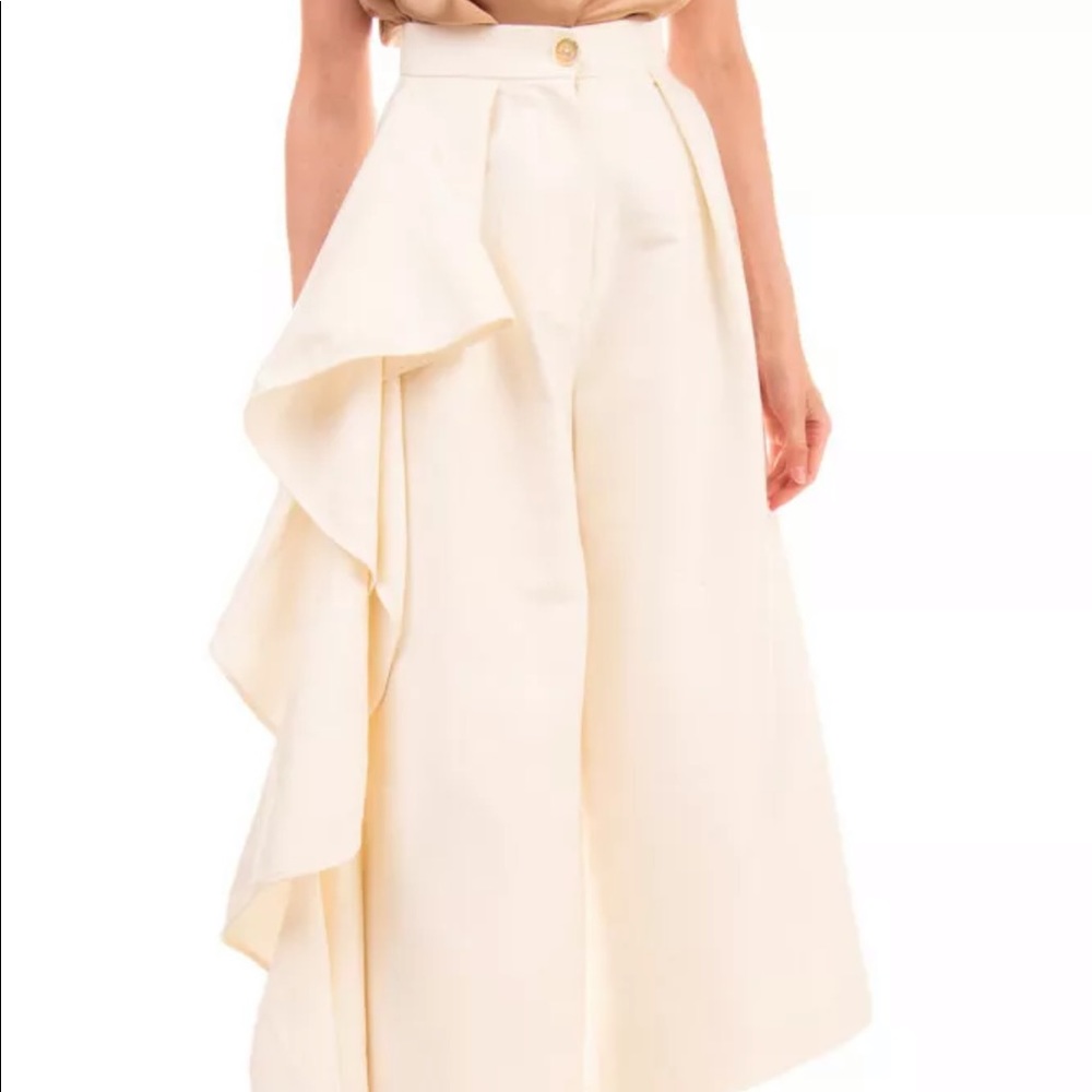 high waisted wide leg crop trousers solace London